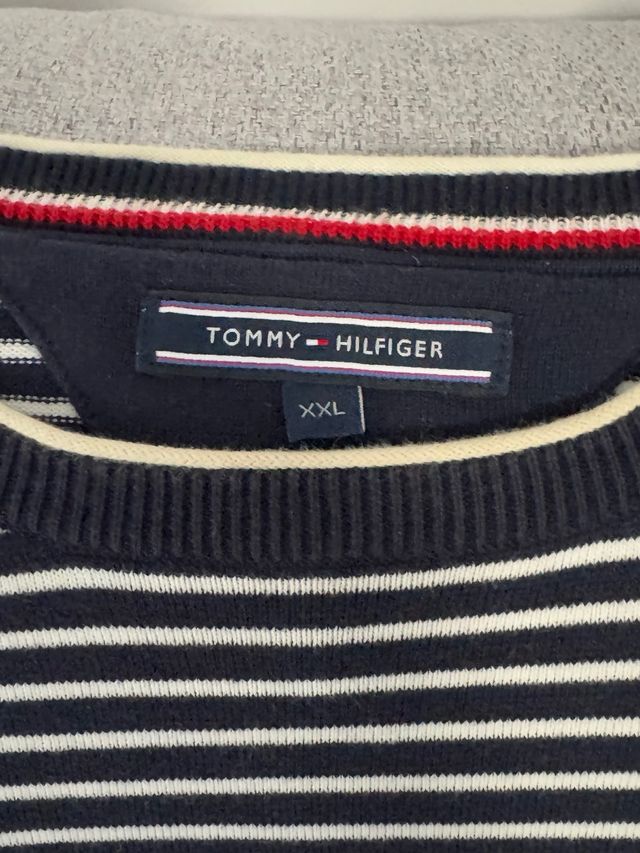 Jersey Tommy Hilfiger Rayas Azul Marino y Blanco