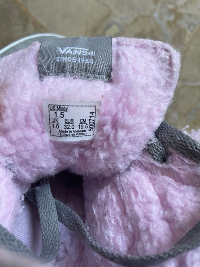 Zapatillas Vans altas niña forradas
