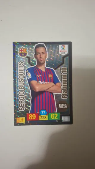 Cromo Busquets Platinum 10 FC Barcelona