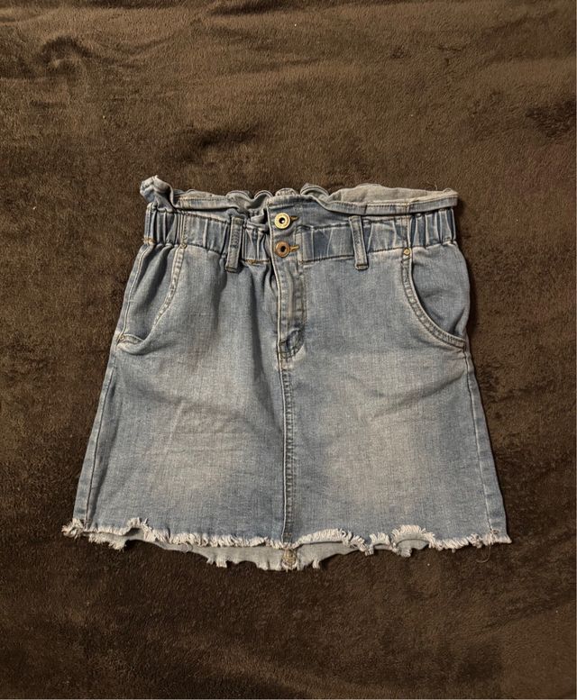 Falda vaquera con cintura elástica