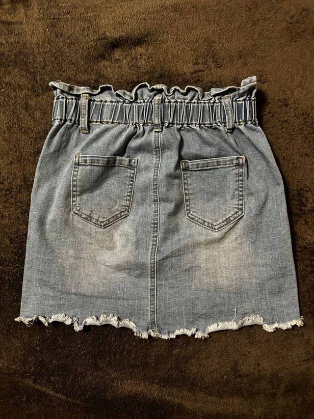 Falda vaquera con cintura elástica