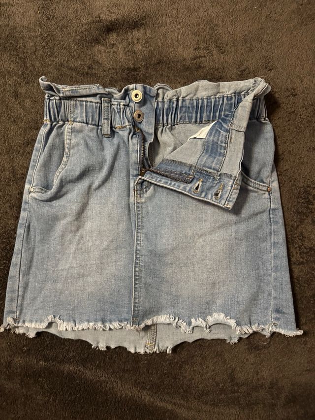 Falda vaquera con cintura elástica