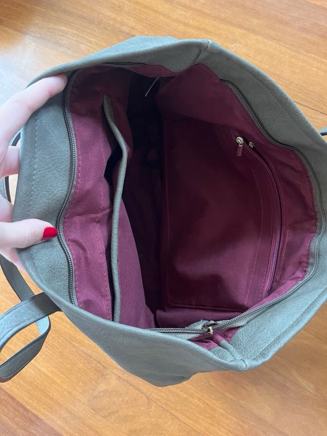 Bolso Identy&co Gris y Animal Print