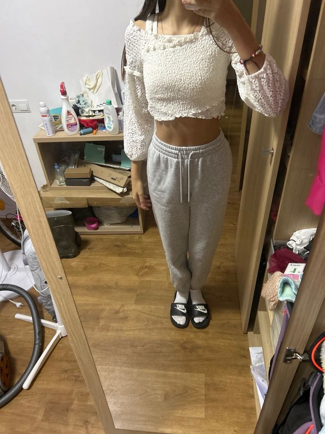 Blusa hombros descubiertos manga larga