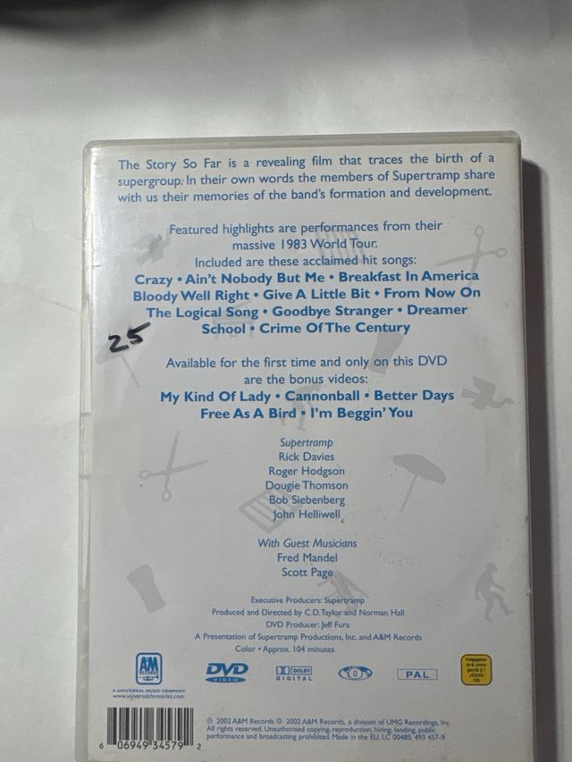 DVD Supertramp The Story So Far