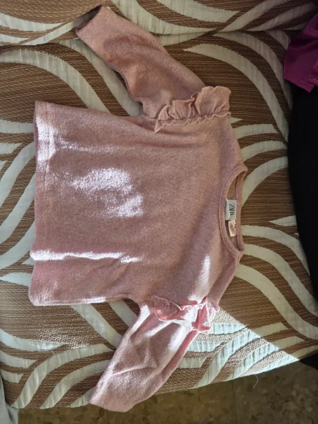 Jersey niña rosa volantes