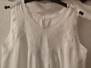 Conjunto bata y camisón encaje