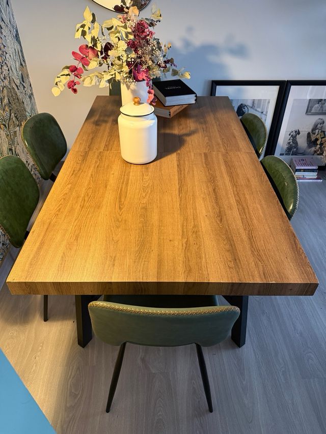 Mesa Comedor Extensible Madera y Metal de diseño