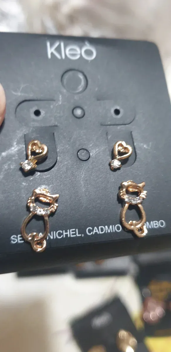 Lotto 15 paia orecchini Kleò oro/argento