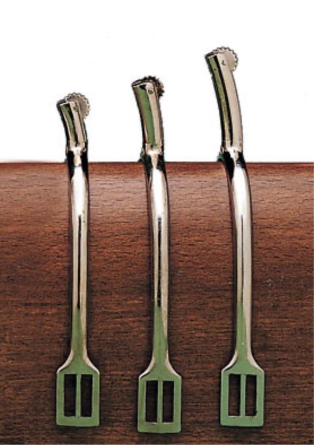 Espuelas cromadas con ruleta con pinchos NUEVAS
