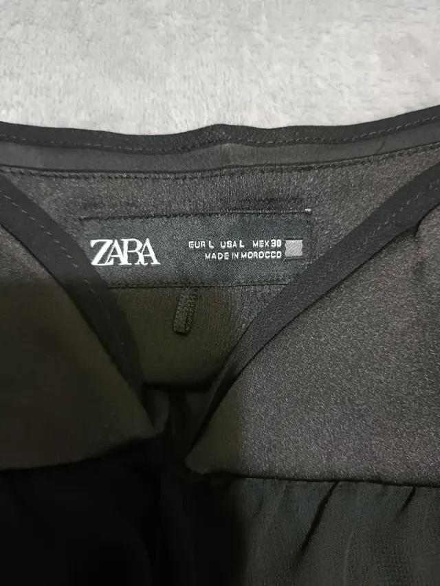 Blusa Zara Negra Transparente