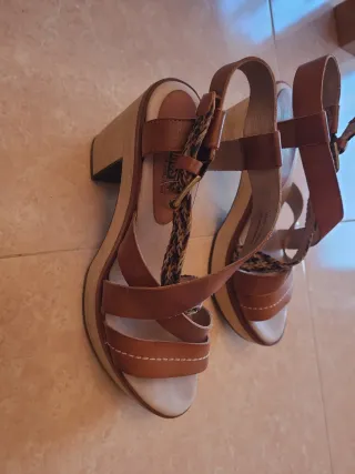 Sandalias Pikolinos Cuña Piel Marrón