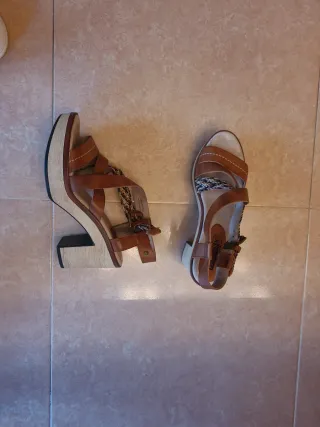 Sandalias Pikolinos Cuña Piel Marrón