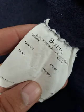 Jersey Burberry Lana Azul Talla L