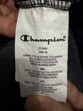 Felpa Champion con cappuccio grigia taglia XXL