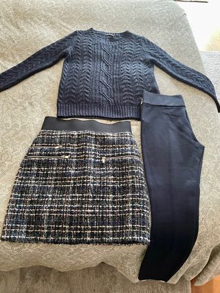 Conjunto: Jersey, Pantalón y Falda