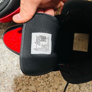 Jordan 1 Mid Scarpe Uomo Nero Rosso