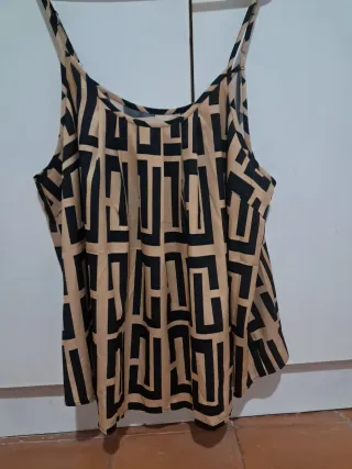 Camiseta tirantes estampado geométrico Talla 3XL