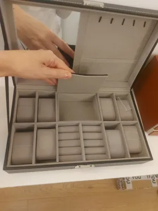 Portagioie / Portaorologi nero e grigio