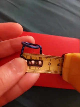 Anillo ovalado diseño azul