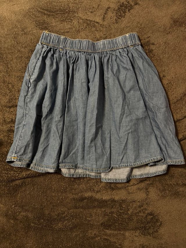 Falda vaquera azul elástica