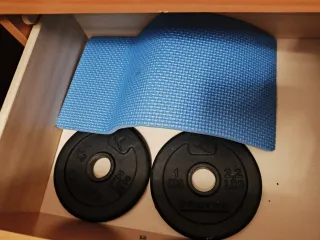 Kit Gimnasio Casa: Rueda Abdominal, Comba, Pesas