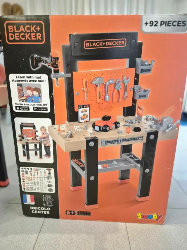 Banco de trabajo Black+Decker Smoby +92 piezas