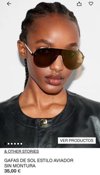 Gafas de sol & Other Stories marrones y doradas