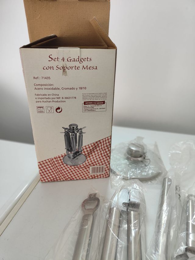Set 4 Utensilios Cocina con Soporte