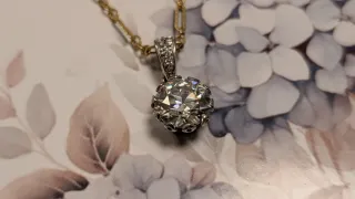 Colgante Moissanita Antigua Plata