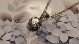 Colgante Moissanita Antigua Plata