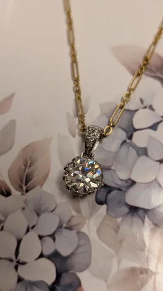 Colgante Moissanita Antigua Plata