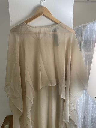 Chal transparente beige