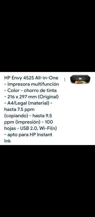 Impresora HP ENVY multifunción negra