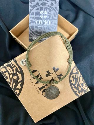 Pulsera Ovio Diseño Destino con moneda de plata