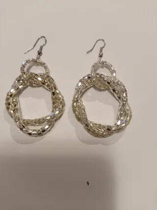 Orecchini pendenti maglia tubolare