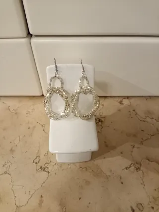 Orecchini pendenti maglia tubolare