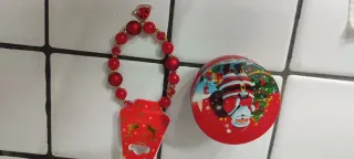 Bracciale Rosso con Ciondolo Pizza