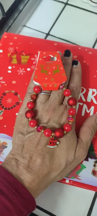 Bracciale Rosso con Ciondolo Pizza