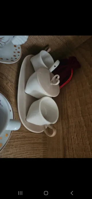 Set caffè porcellana oro