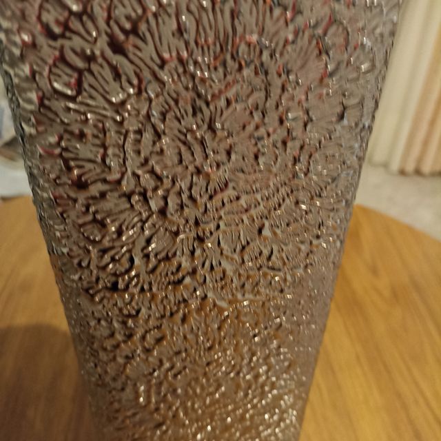 Jarrón Vidrio Marrón Dorado Nuevo