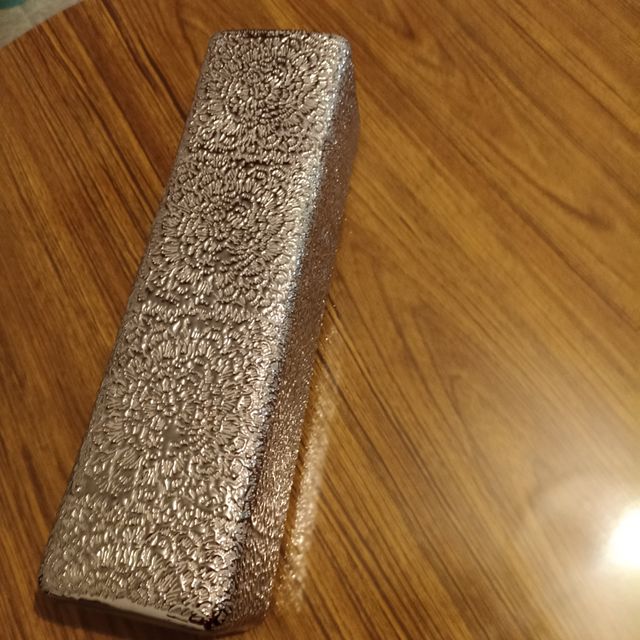 Jarrón Vidrio Marrón Dorado Nuevo