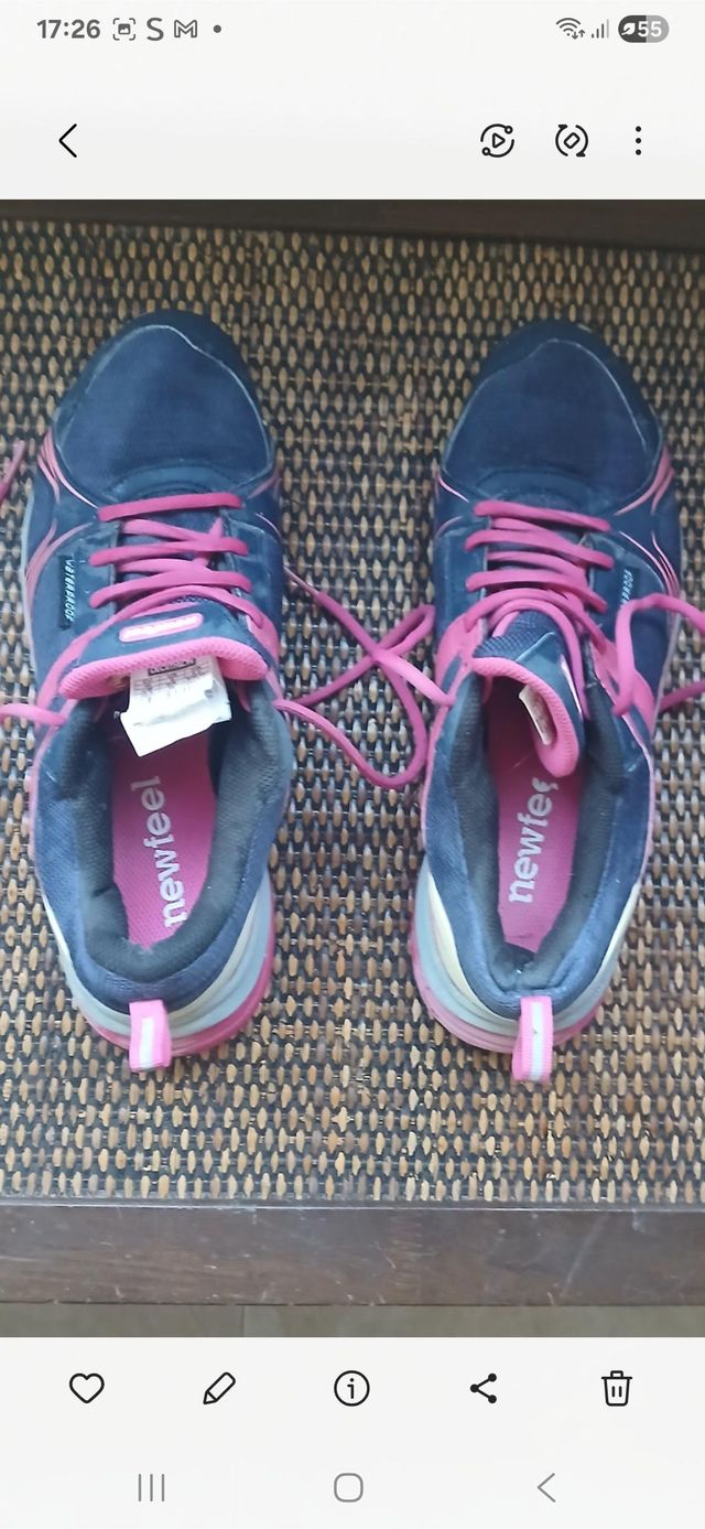 Zapatillas deportivas Newfeel azul y rosa talla 40