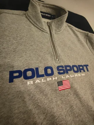 Polo Sport Sudadera 1/4 Zip Gris