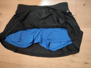 Falda deportiva tenis/pádel negra talla 16