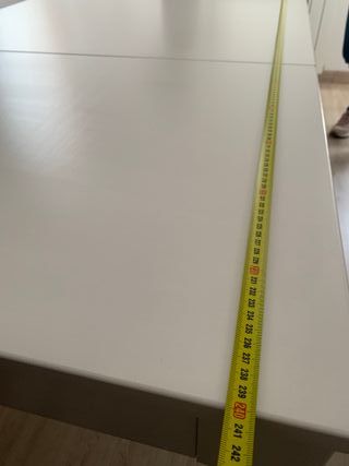 Mesa de comedor extensible blanca 180 cm