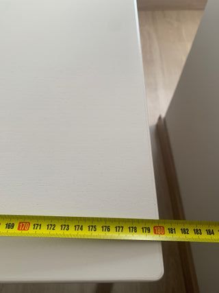 Mesa de comedor extensible blanca 180 cm