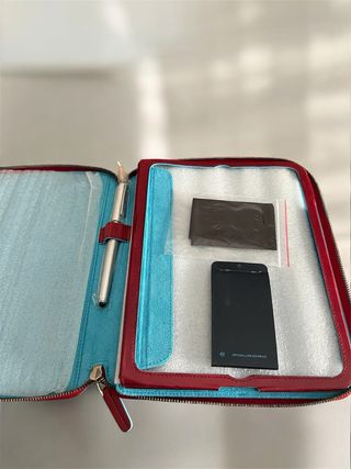 Custodia Piquadro Pelle iPad Rossa