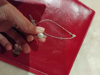 Conjunto Tous Plata Collar y Anillo Oso Perla