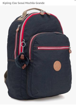 Kipling Mochila Grande Azul Roja